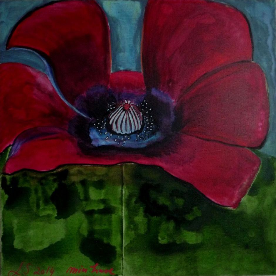 Min have, (akryl på lærred 40x40)