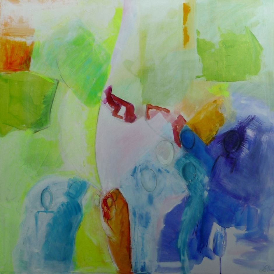 Fabulering, 2009 (Akryl på lærred 80x80)