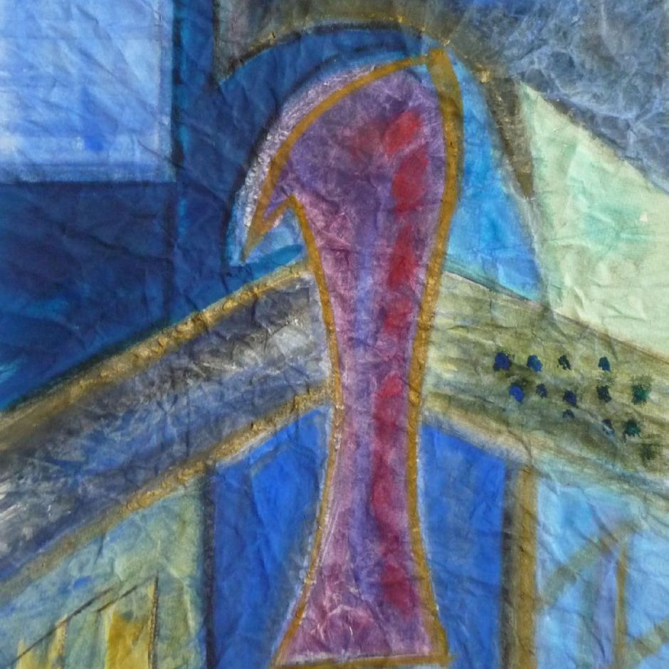 Konkret, 1995 (Gouache på papir 40x50