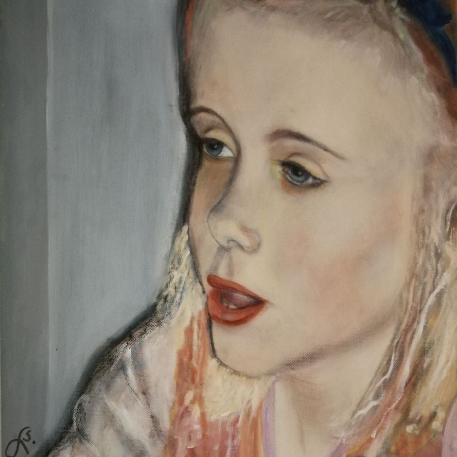 Merle, (olie på lærred 40x50) Privat eje